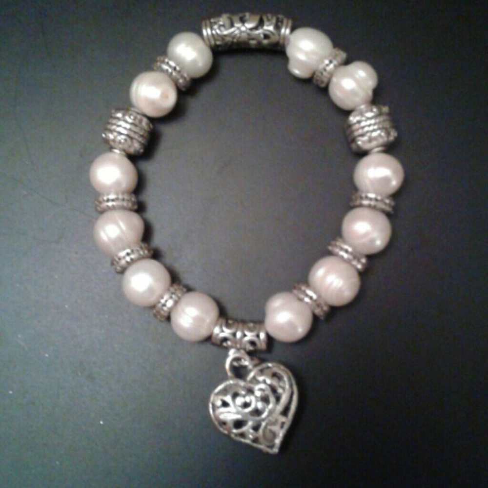 SALE! 925 sterling silver Baroque south seas pearls bracelet